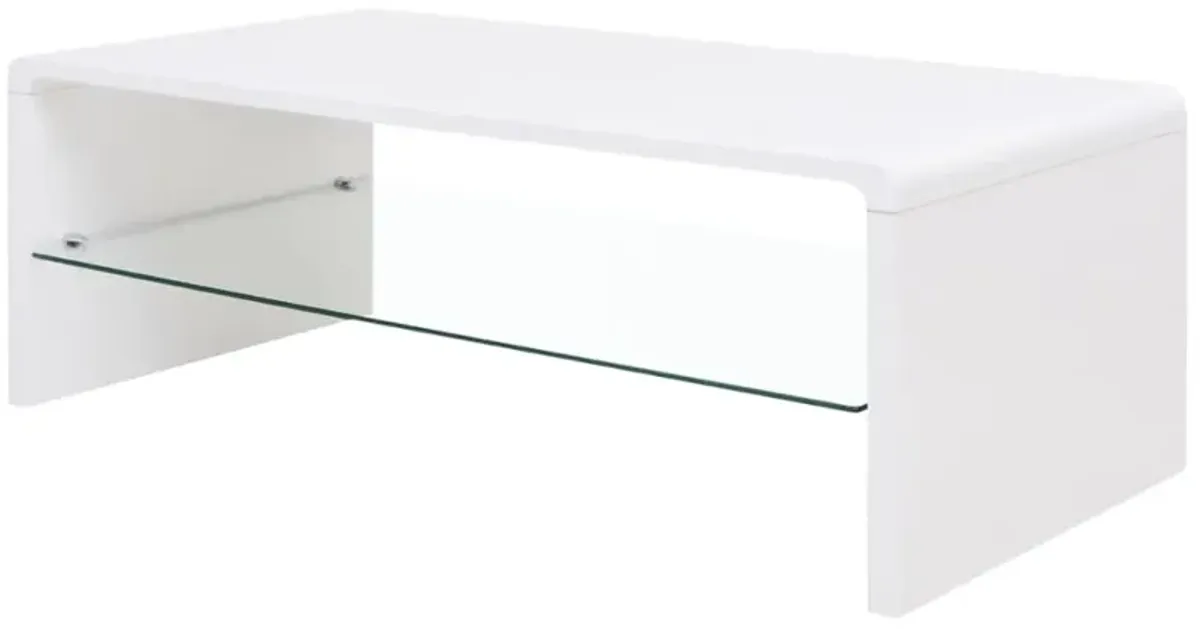 vidaXL High Gloss Coffee Table White