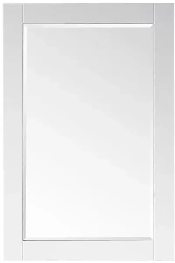 Altair 24 Rectangular Bathroom Wood Framed Wall Mirror in White