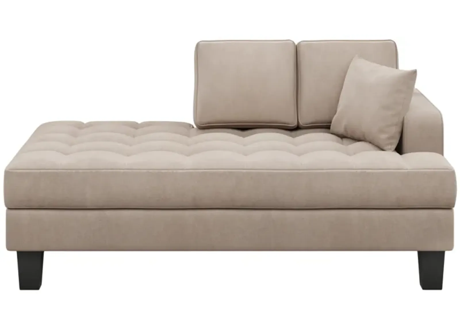 Merax Deep Tufted Upholstered Textured Fabric Chaise Lounge