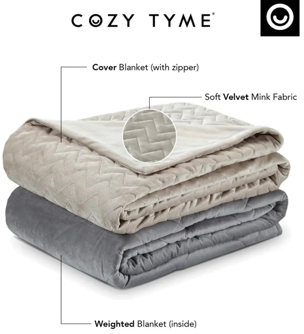 Cozy Tyme Lehana Weighted Blanket 12 Pound 48"x72"