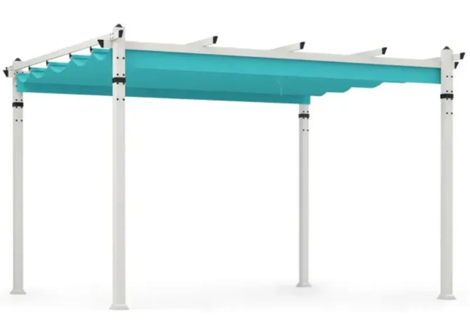 Hivvago Outdoor Pergola with Retractable Canopy and Aluminum Frame