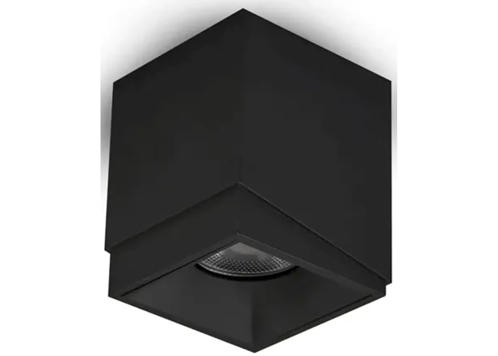 VONN Lighting Square LED Surface Mounted Downlight, Stock Item Beam Angle 33, Black