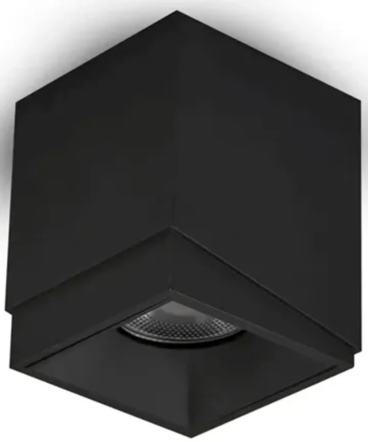 VONN Lighting Square LED Surface Mounted Downlight, Stock Item Beam Angle 33, Black