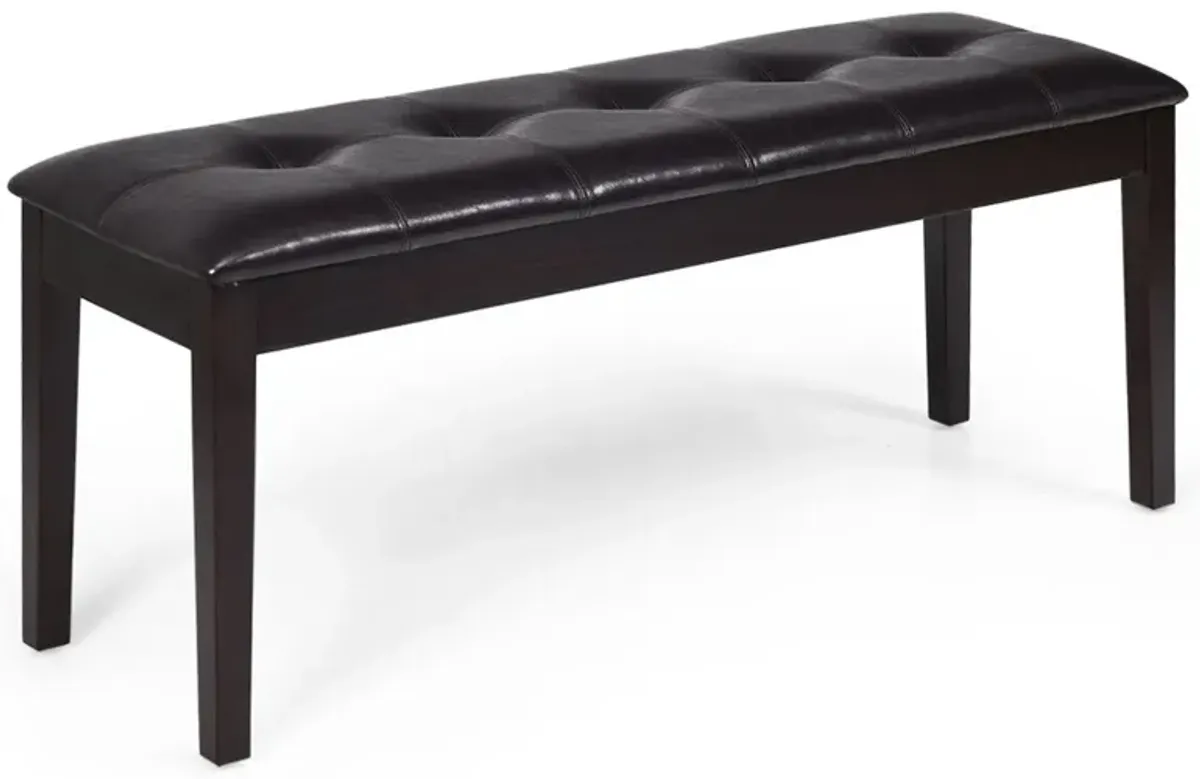 Elegant Upholstered Dining Bench with Button Tufting