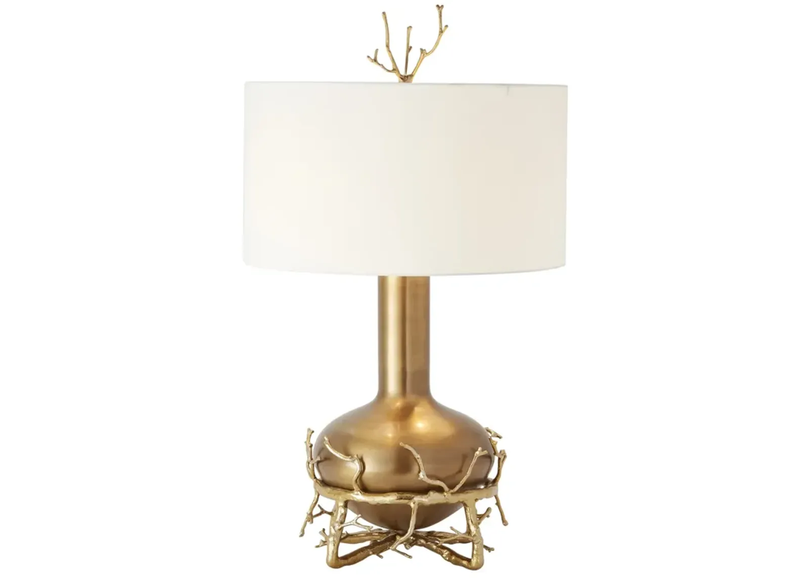 Fat Brass Twig Table Lamp