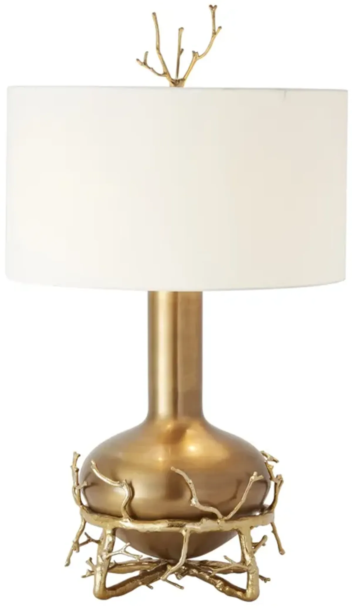 Fat Brass Twig Table Lamp