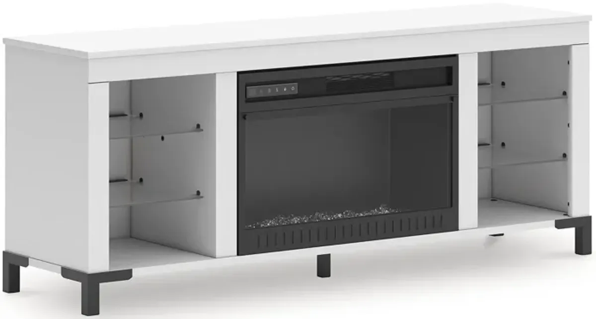 Brollevi TV Stand with Electric Fireplace