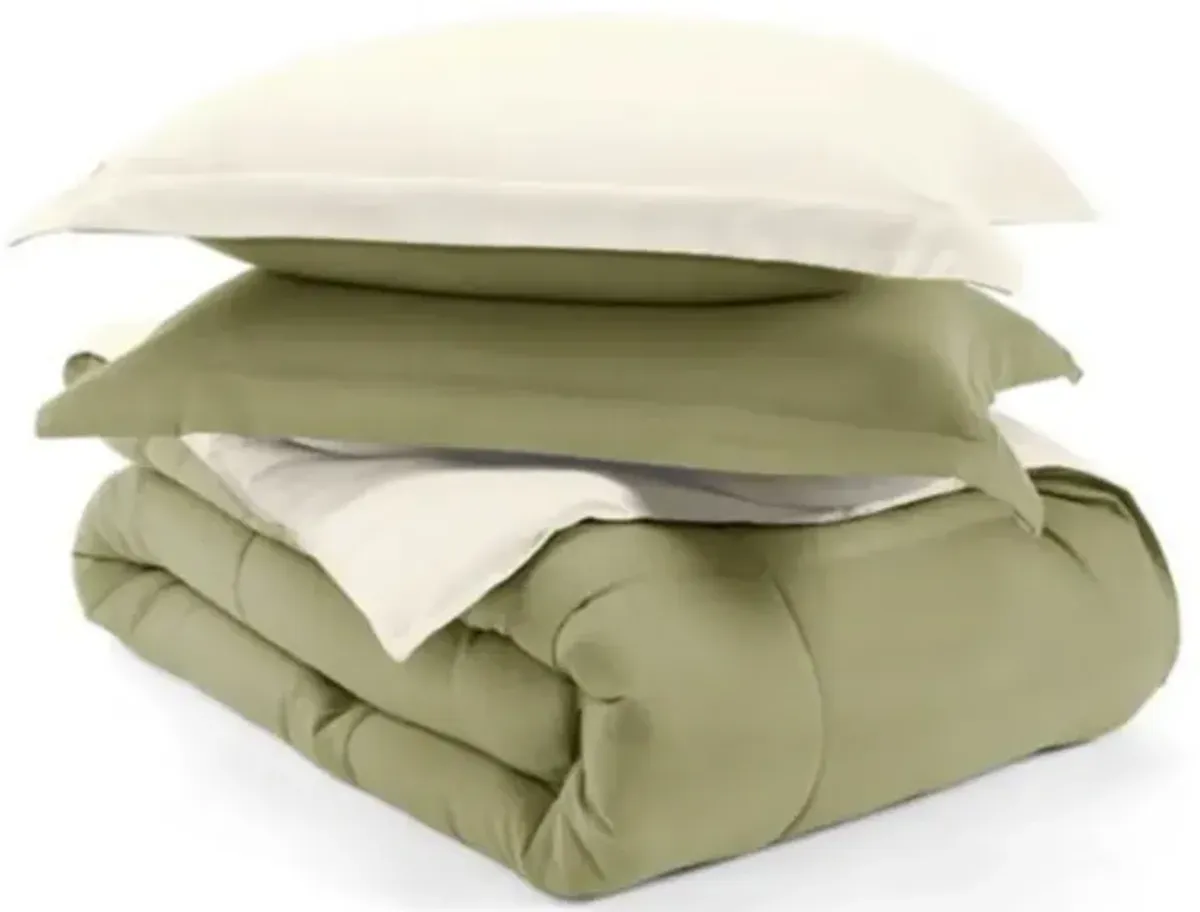 Soft & Stylish 3-Piece Microfiber Comforter Set, Reversible Bedding