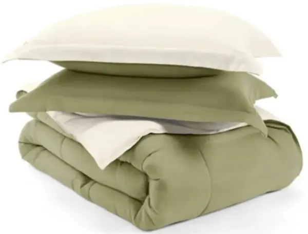 Soft & Stylish 3-Piece Microfiber Comforter Set, Reversible Bedding