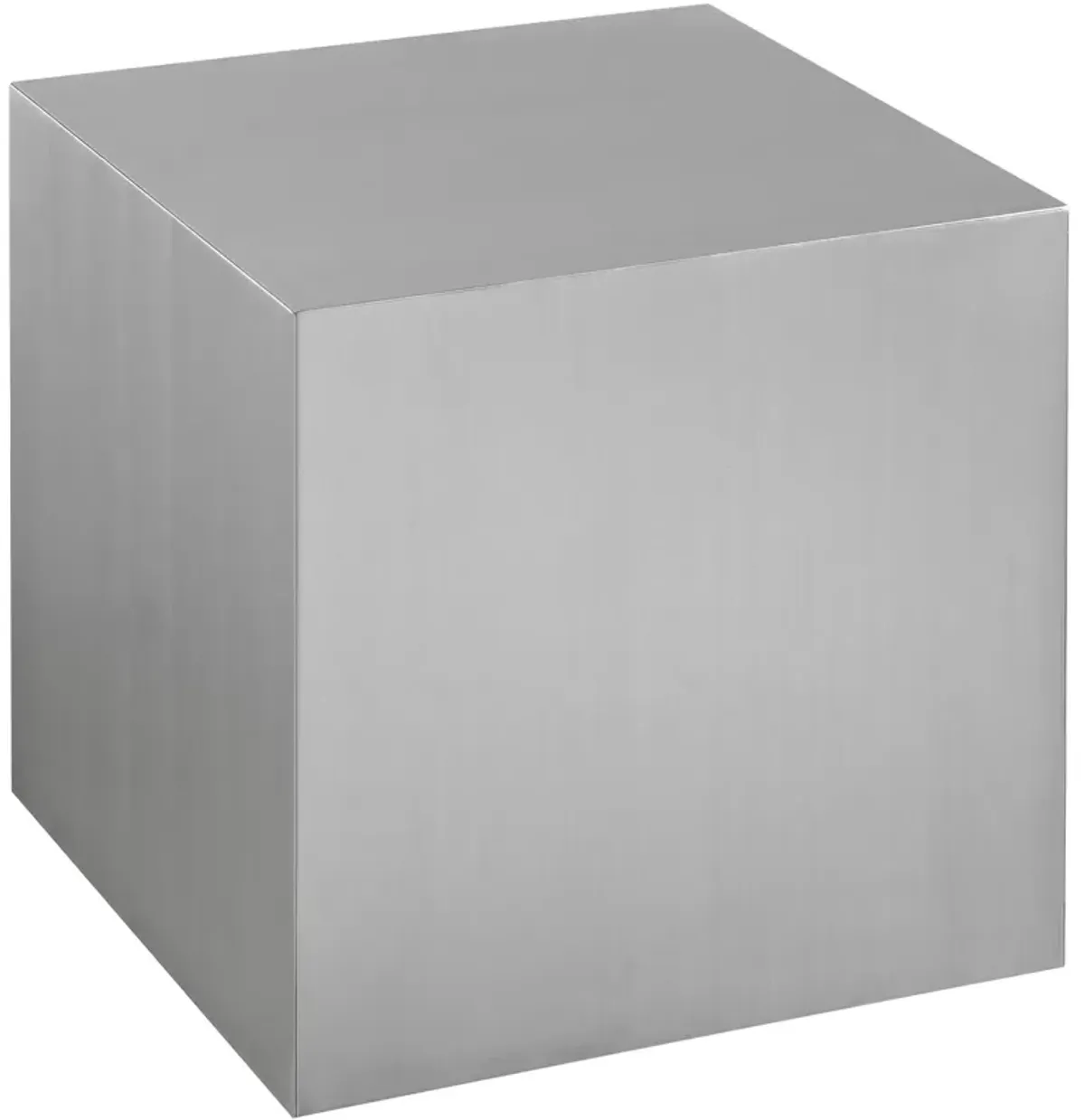 Modway Cast Contemporary Modern Cube Stainless Steel Side Table