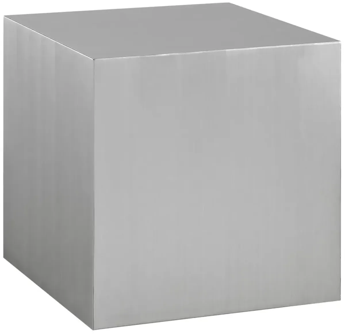 Modway Cast Contemporary Modern Cube Stainless Steel Side Table