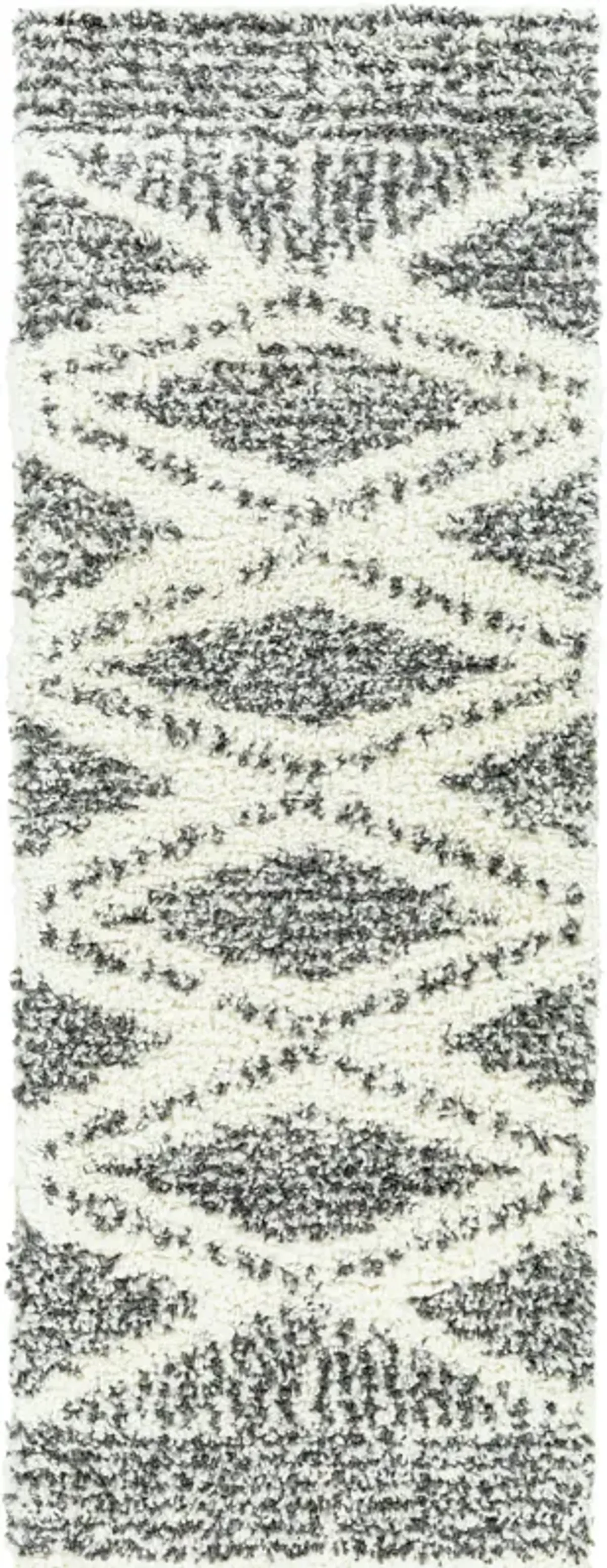 Deluxe Shag DXS-2309 2'7' x 10' Rug 2' x 3' Black Rug