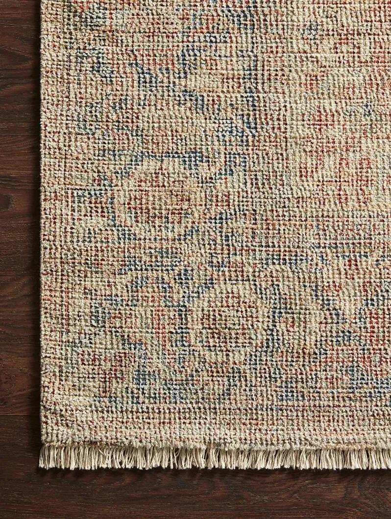 Priya PRY07 Brick/Navy 8'6" x 12' Rug