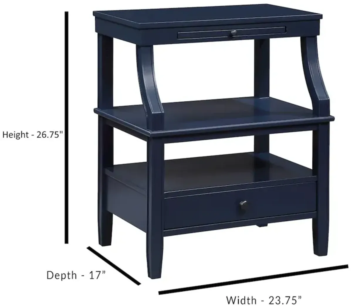 Newton Midnight Blue Storage Nightstand