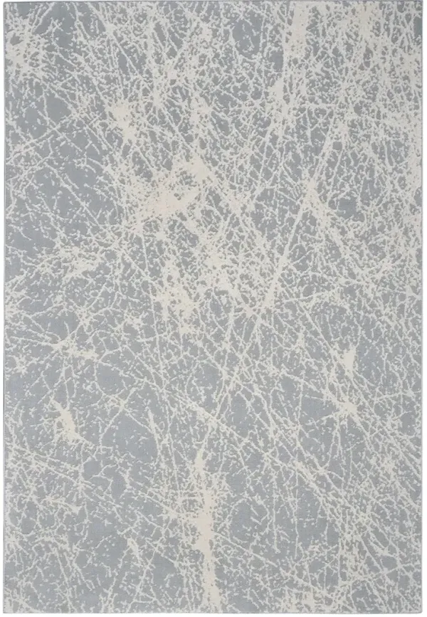 Lillian LIL01 Gray/Cream 5'3" x 7'3" Rug