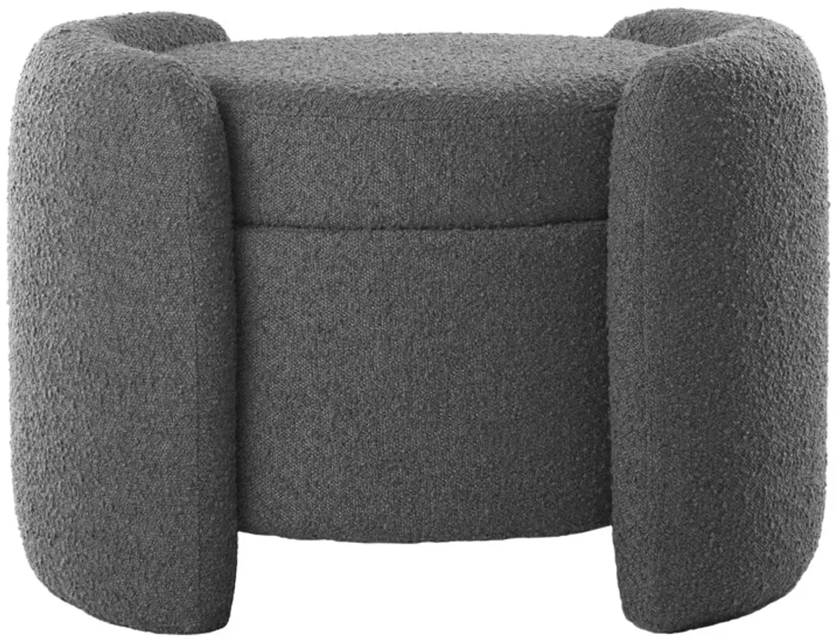 Nebula Boucle Upholstered Ottoman