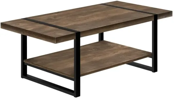 Coffee Table, Accent, Cocktail, Rectangular, Living Room, 48L, Brown Laminate