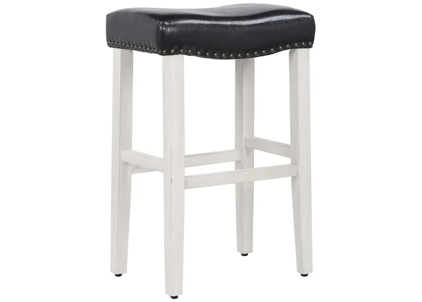 WestinTrends 29" Upholstered Backless Saddle Seat Bar Stool