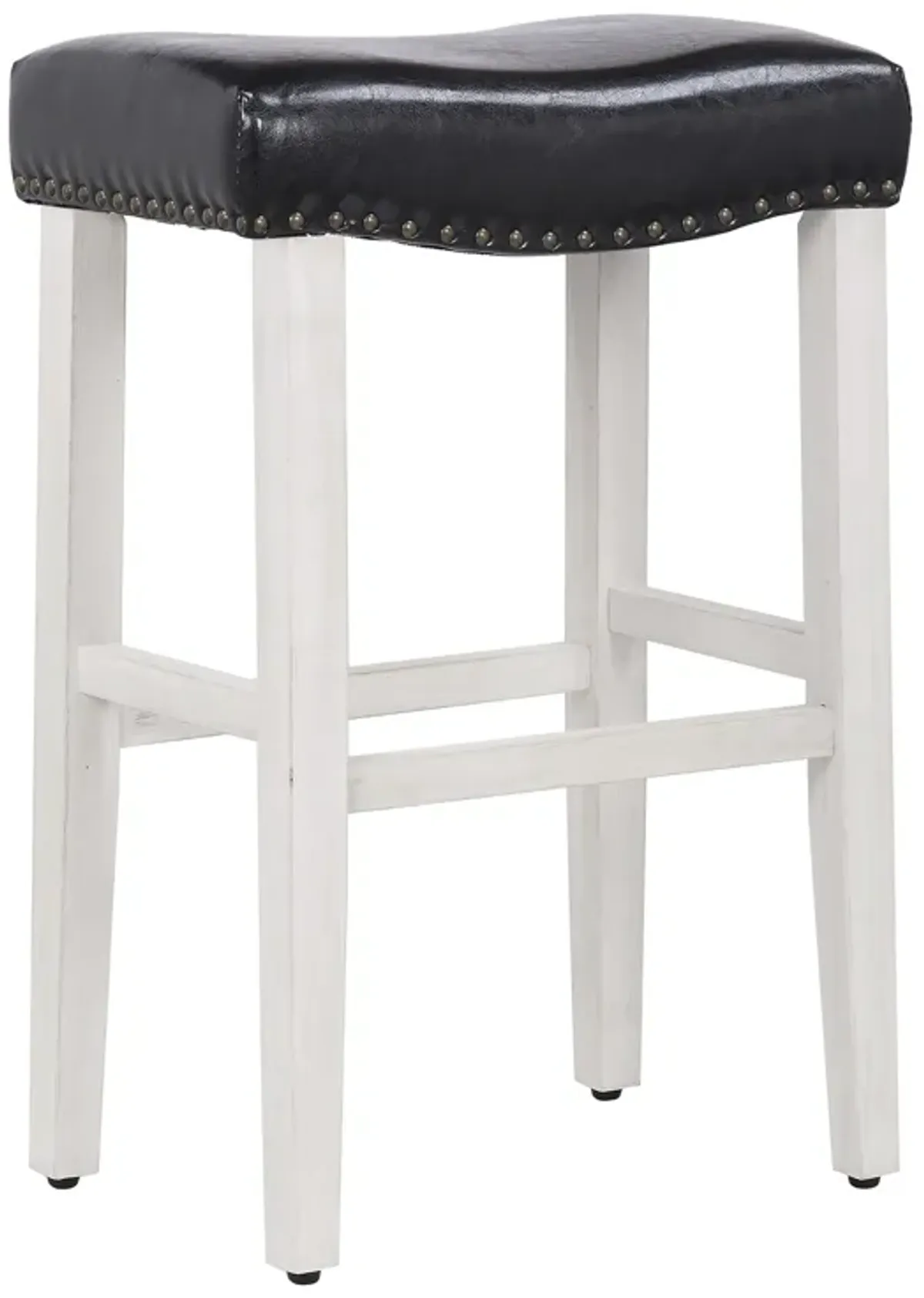 WestinTrends 29" Upholstered Backless Saddle Seat Bar Stool