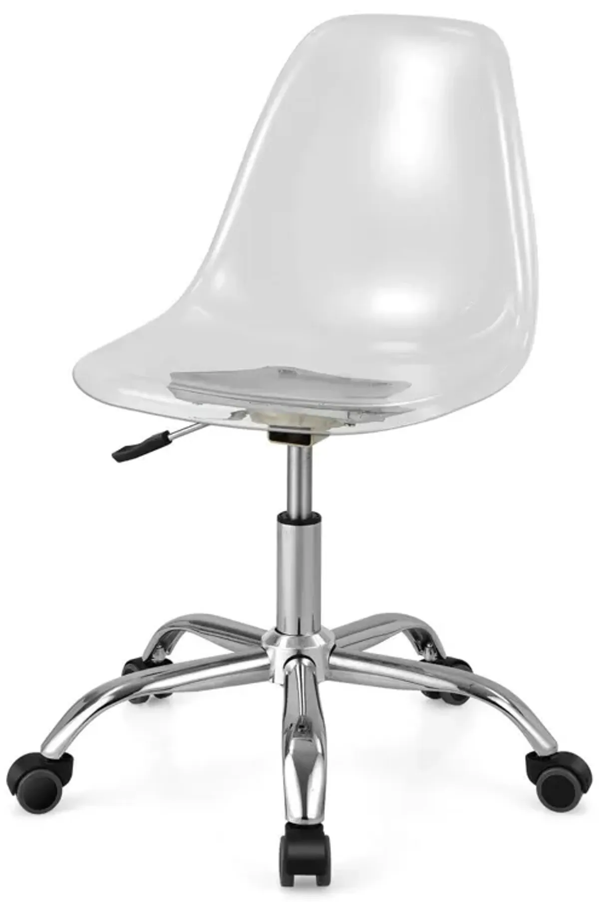 Swivel Acrylic Armless Adjustable Height Office Chair