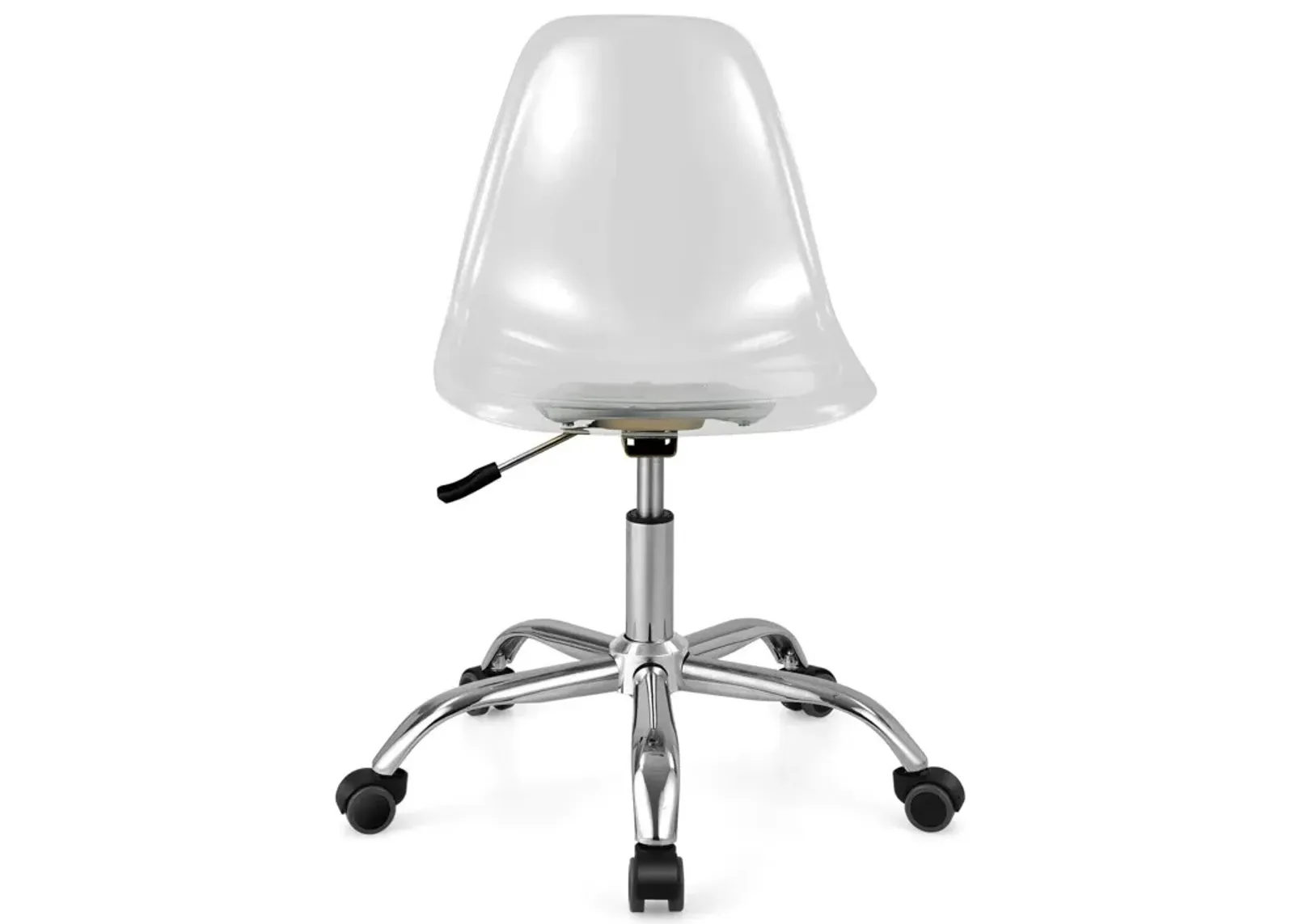 Swivel Acrylic Armless Adjustable Height Office Chair