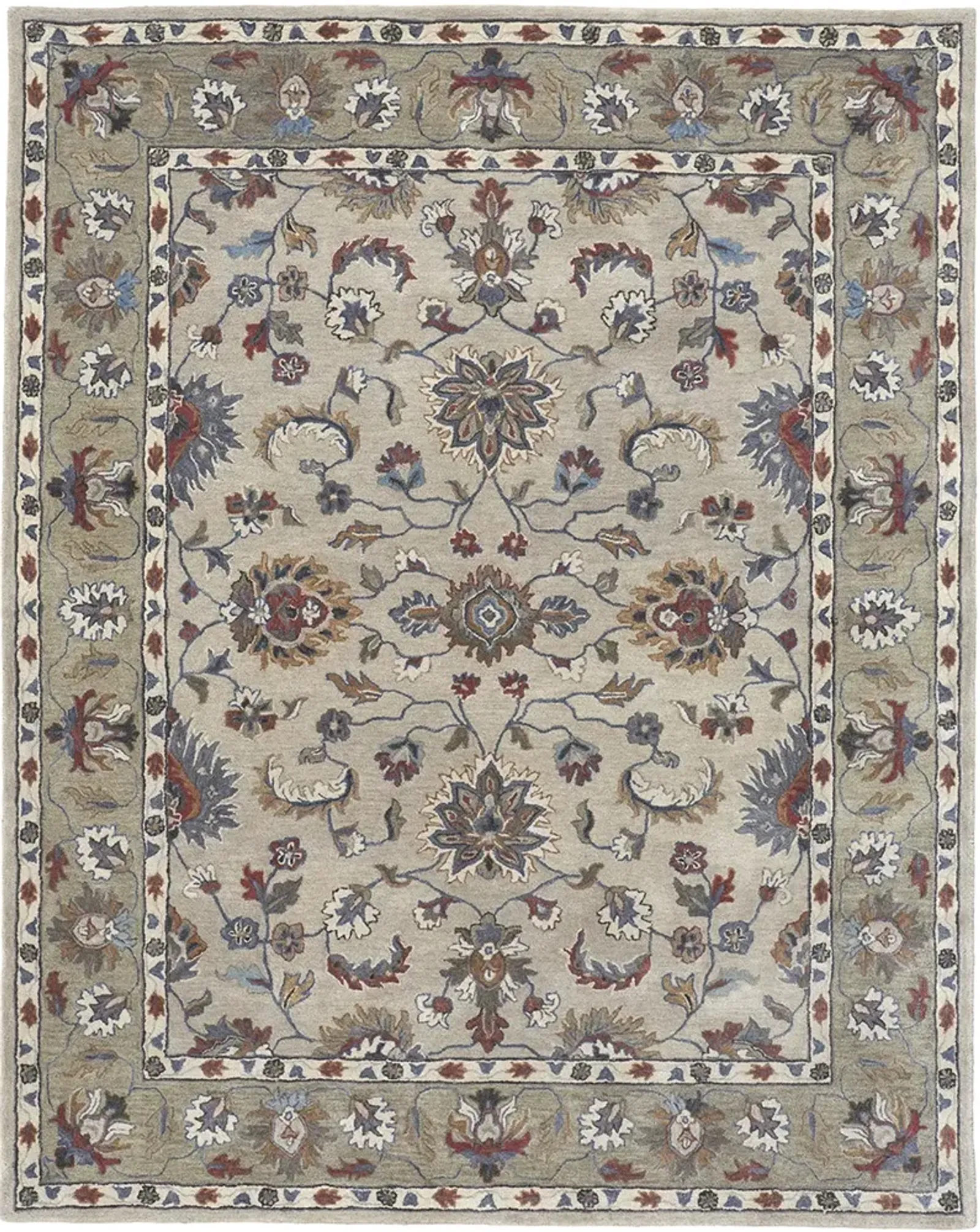 Rylan 8642F Ivory/Taupe/Blue 10' x 14' Rug