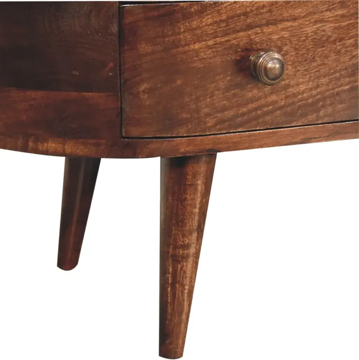 Artisan Furniture Solid Wood California Walnut Rounded Entertainment Unit