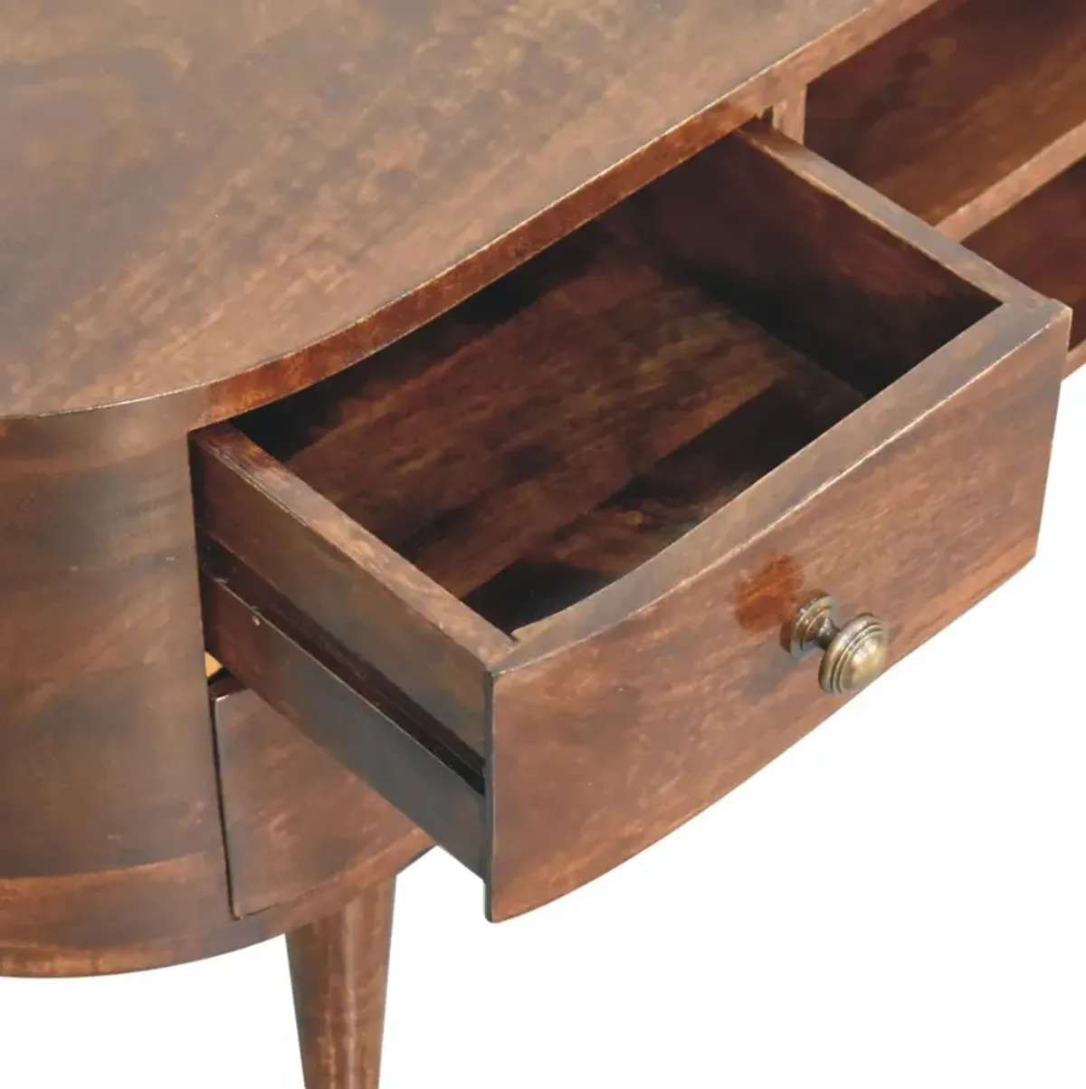 Artisan Furniture Solid Wood California Walnut Rounded Entertainment Unit