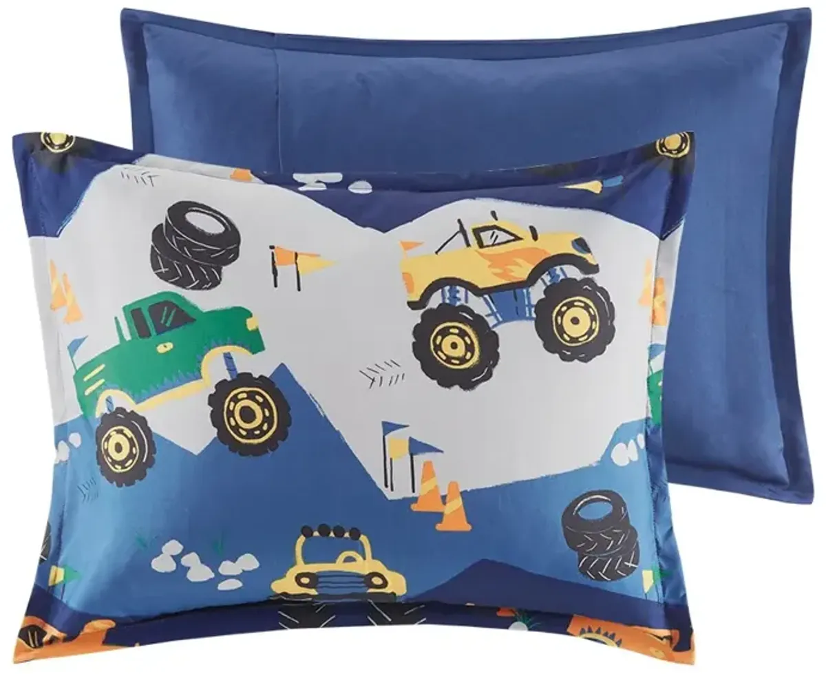 Gracie Mills Cynara Monster Truck Printed Comforter Set