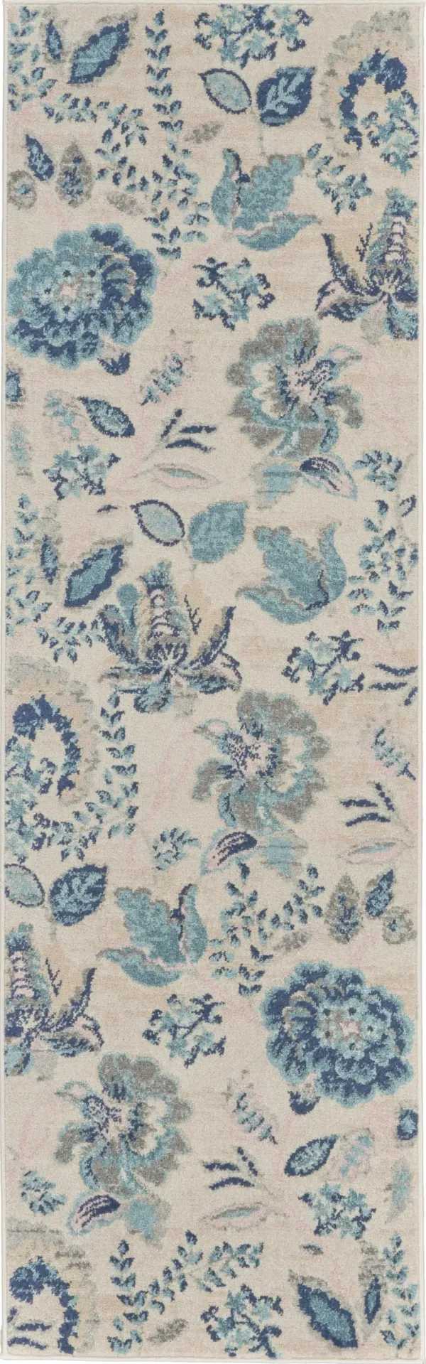 Tranquil TRA02 Ivory/Light Blue 2' x 4' Rug