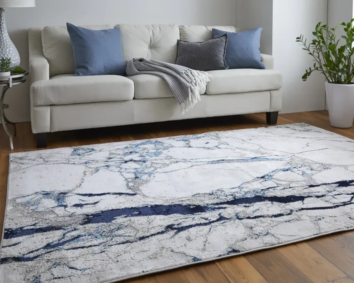 Indio 39GWF Ivory/Blue/Black 6'7" x 9'6" Rug