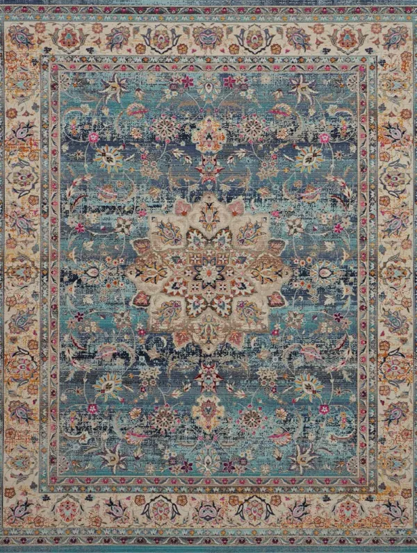 Vintage Kashan VKA01 Blue 7'10" x 9'10" Rug