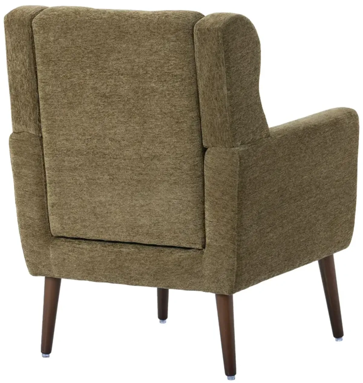 Mondawe Modern Accent Chair, Chenille Upholstered Armchair Comfy Padded Lounge with Pillow