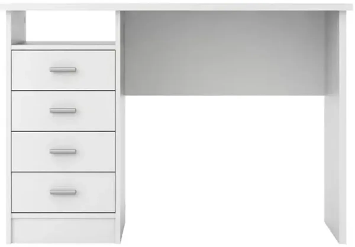 Tvilum Warner Desk with 4 Drawers, White