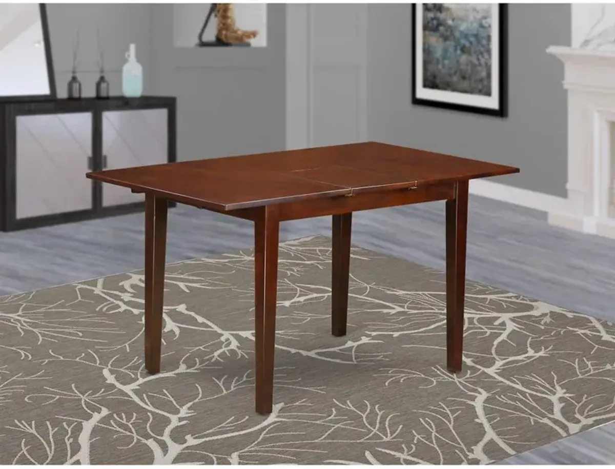 East West Furniture Picasso  Table  32  in  x  60in  with  12  in  butterfly  leaf  -  Mahogany  Finish