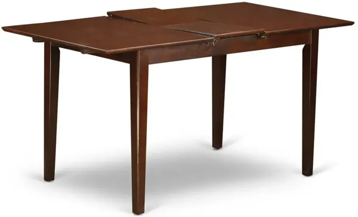 East West Furniture Picasso  Table  32  in  x  60in  with  12  in  butterfly  leaf  -  Mahogany  Finish