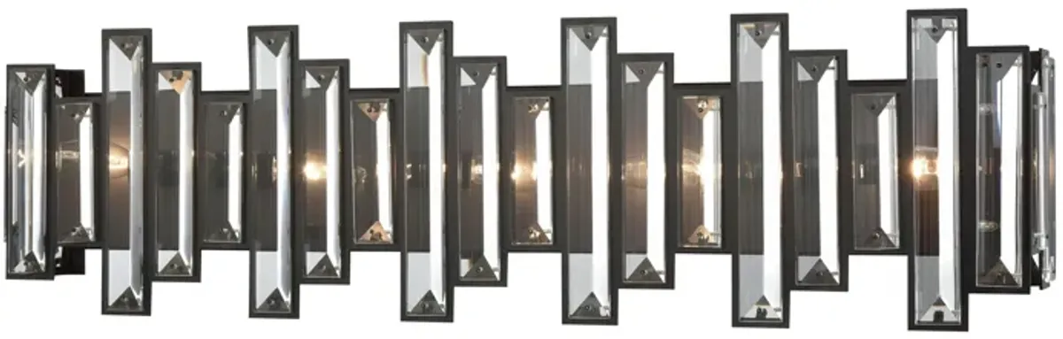 Crystal Heights 30'' Wide 5-Light Bronze Vanity Light