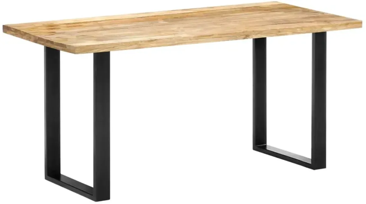 vidaXL Dining Table 63"x31.5"x29.5" Solid Mango Wood