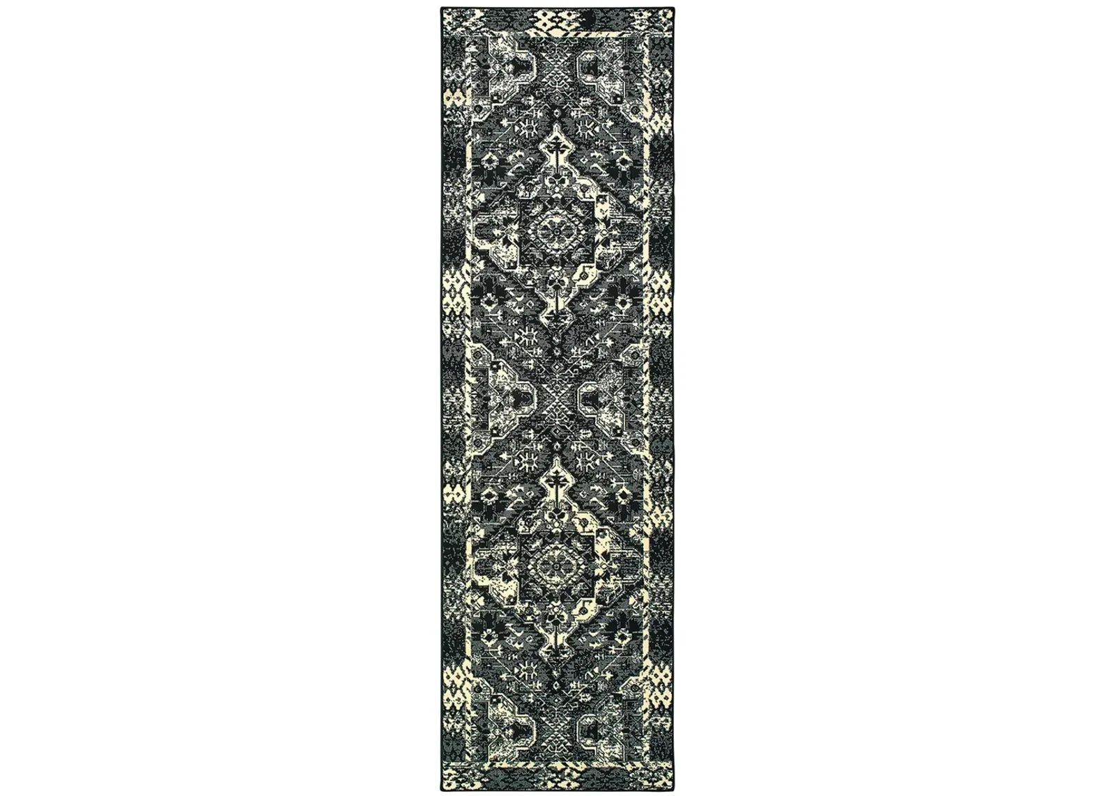 Luna 2'3" x 7'6" Black Rug