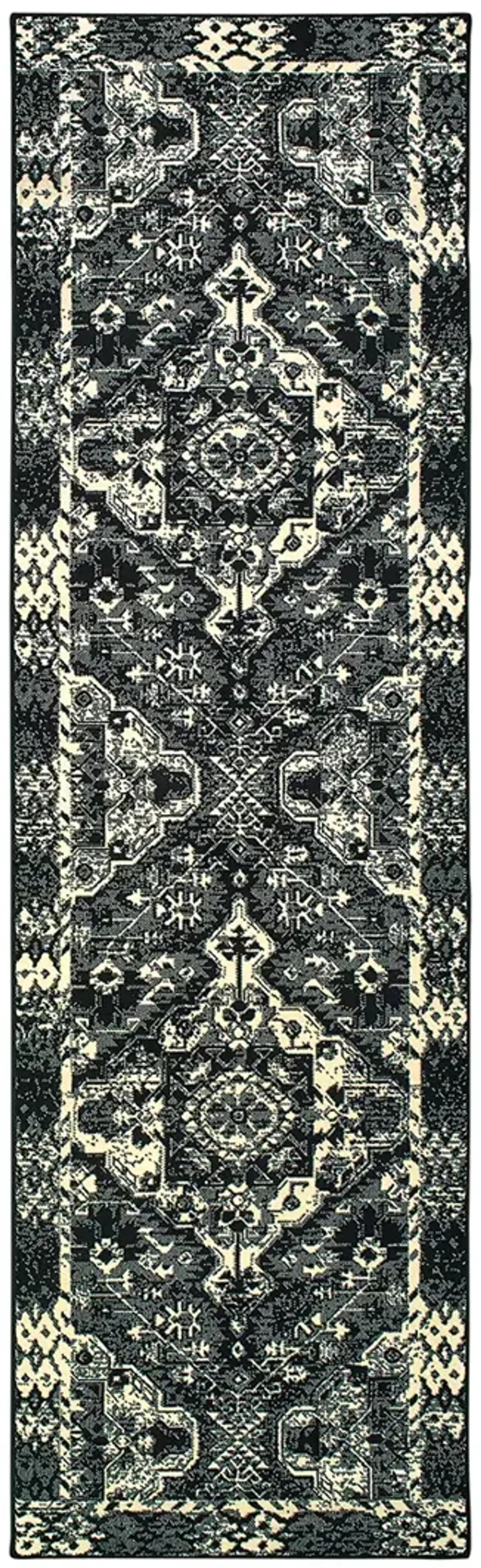 Luna 2'3" x 7'6" Black Rug