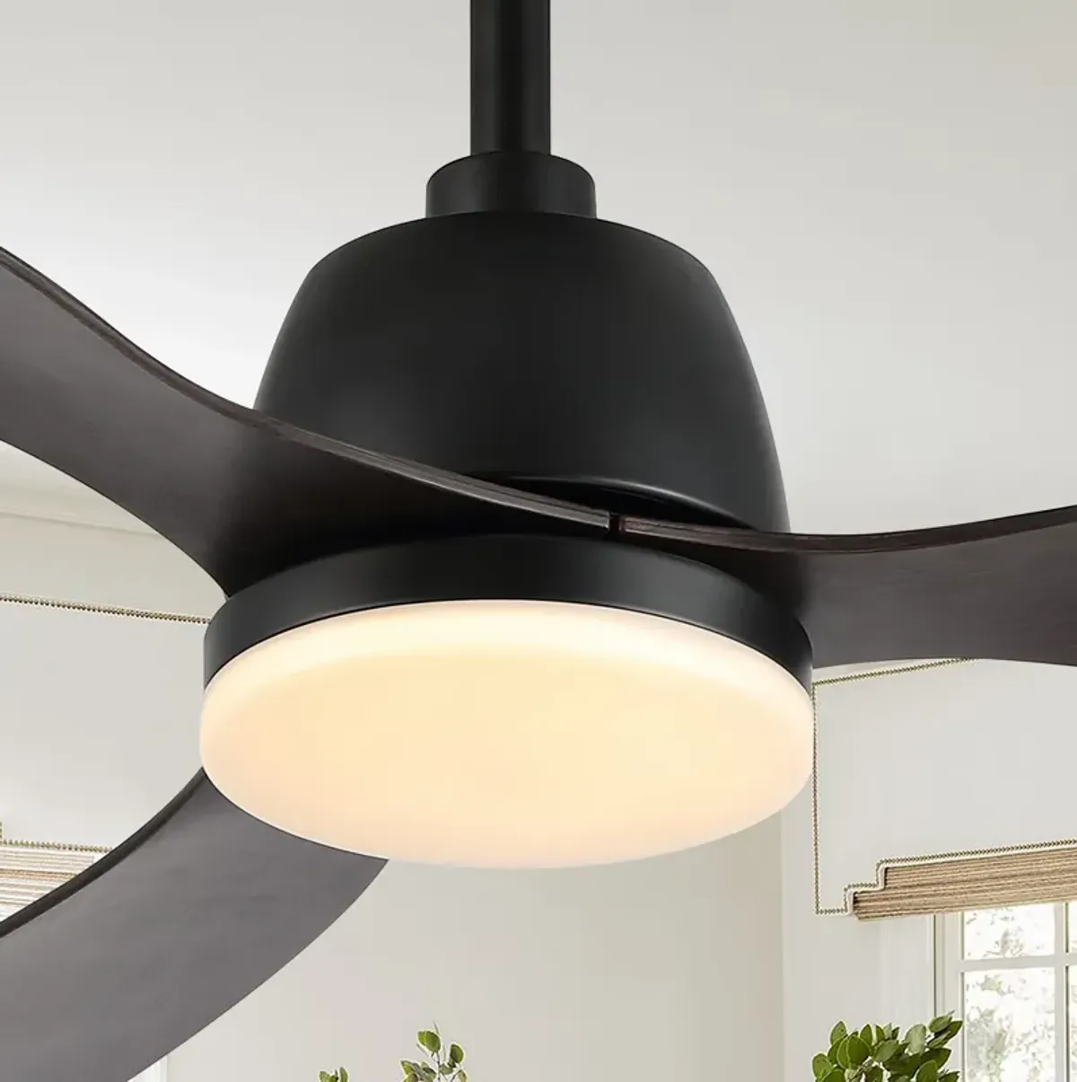 Audie Classic Industrial Iron/Plastic Integrated LED Ceiling Fan