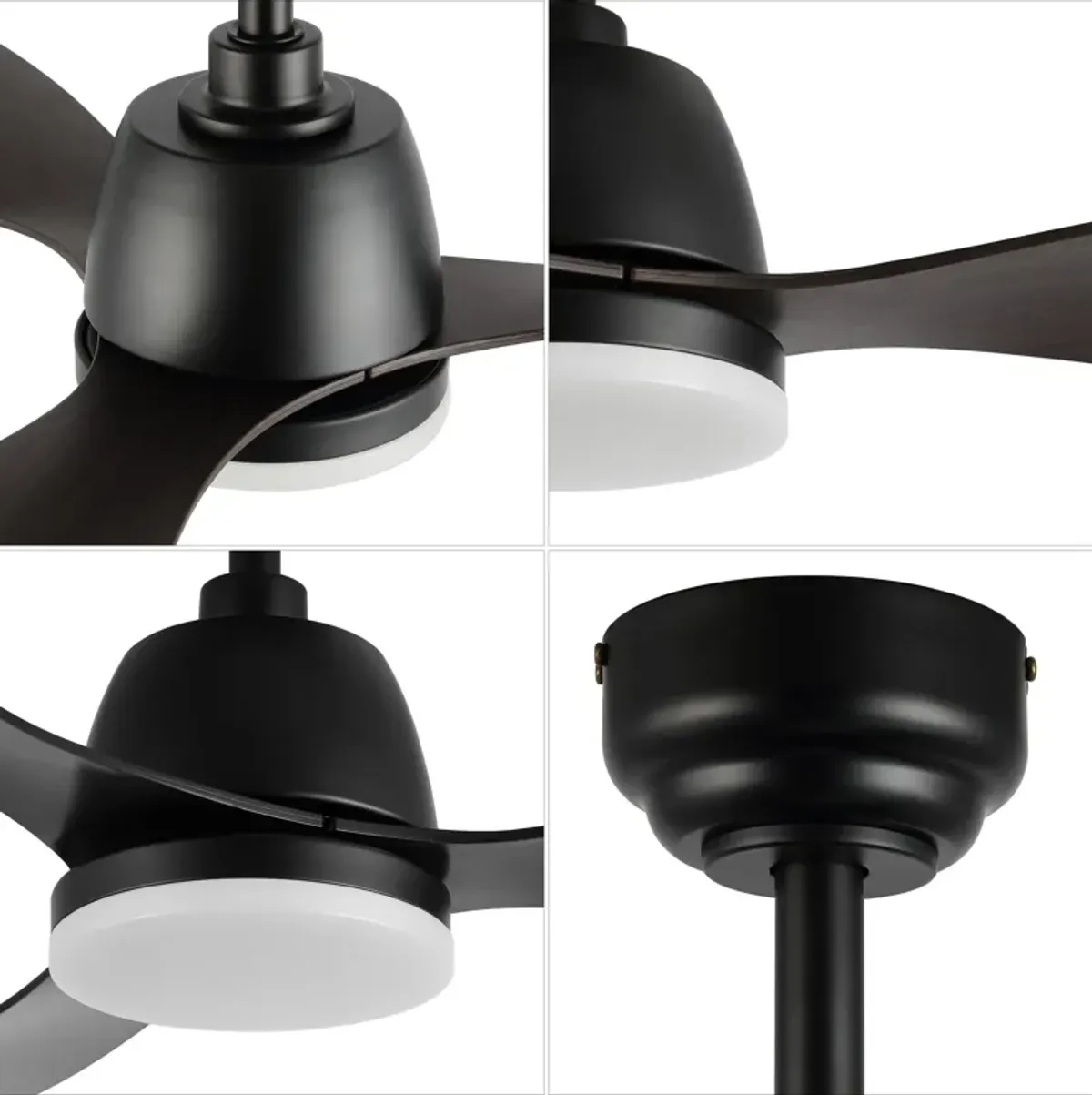 Audie Classic Industrial Iron/Plastic Integrated LED Ceiling Fan