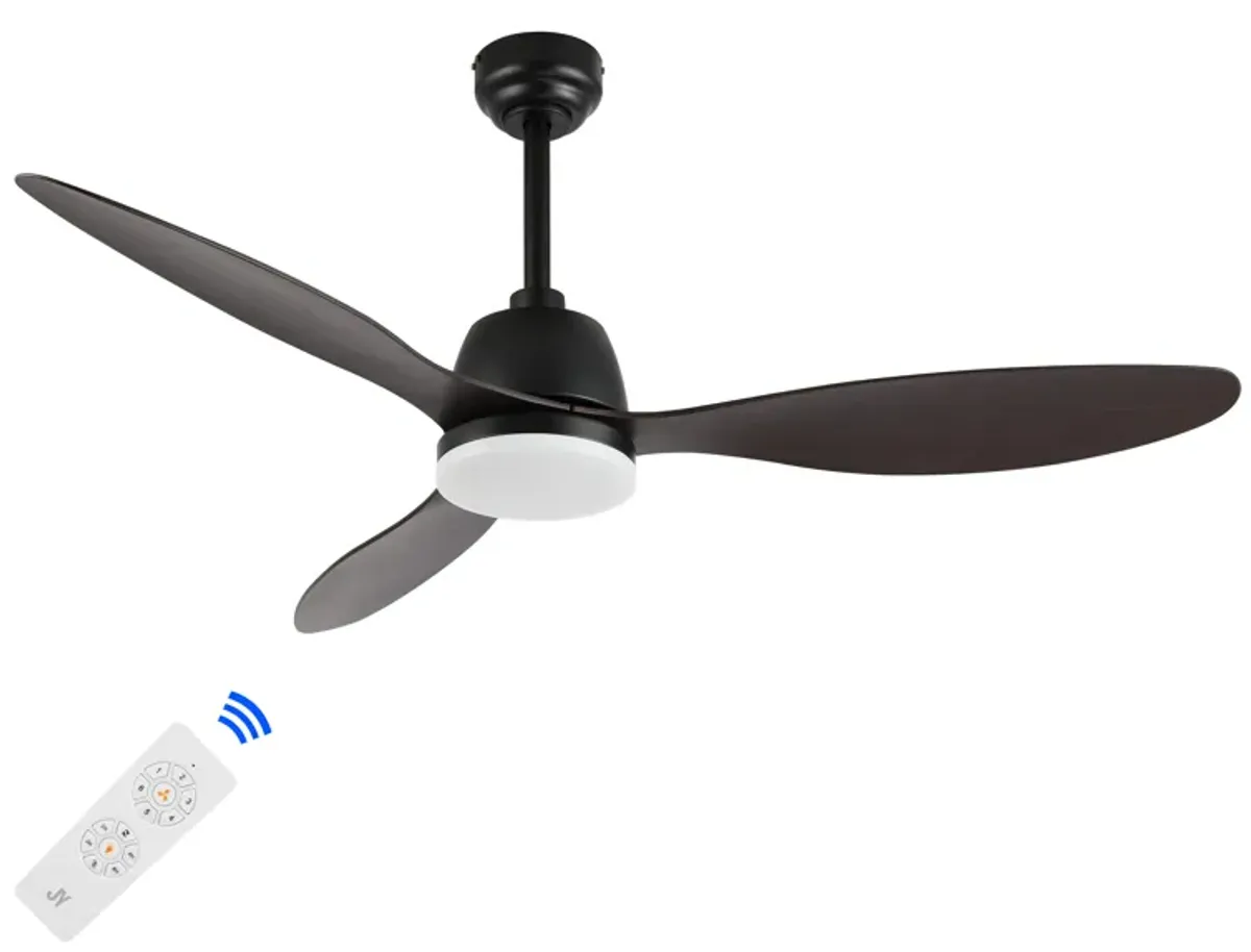 Audie Classic Industrial Iron/Plastic Integrated LED Ceiling Fan