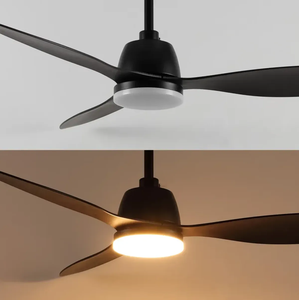 Audie Classic Industrial Iron/Plastic Integrated LED Ceiling Fan