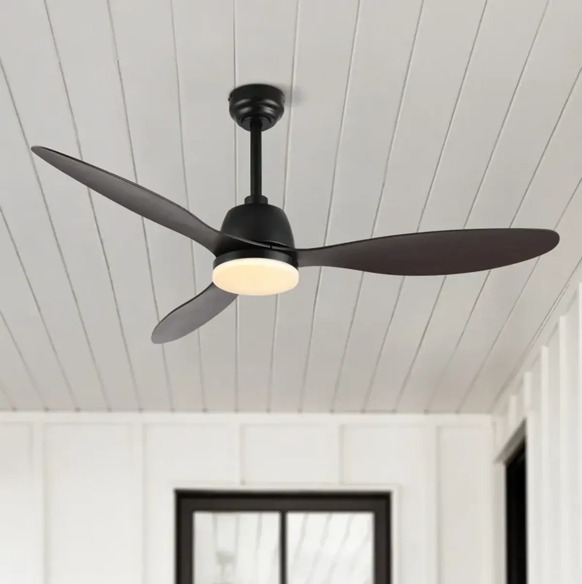 Audie Classic Industrial Iron/Plastic Integrated LED Ceiling Fan