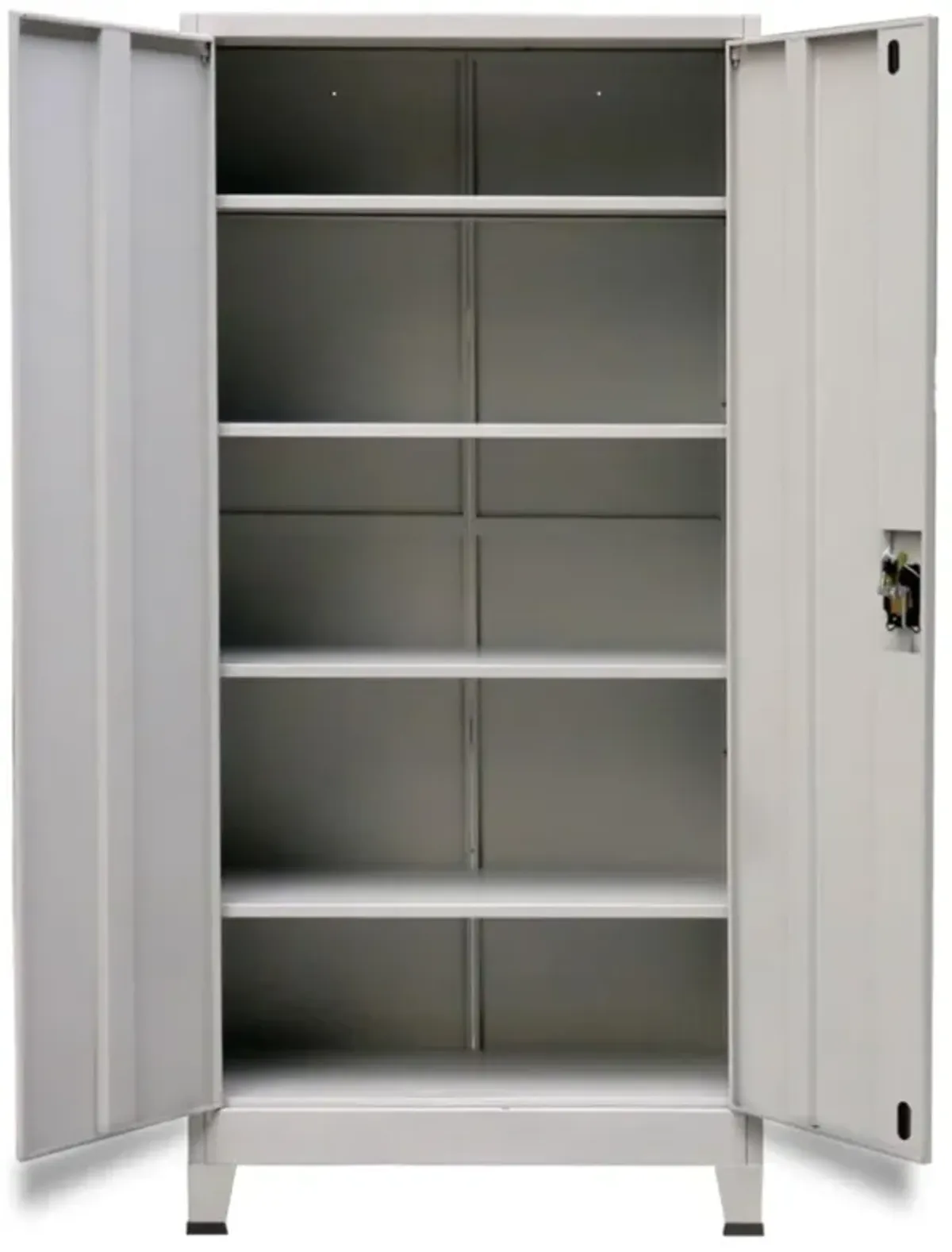 vidaXL Office Cabinet with 2 Doors Steel 35.4"x15.7"x70.9" Gray