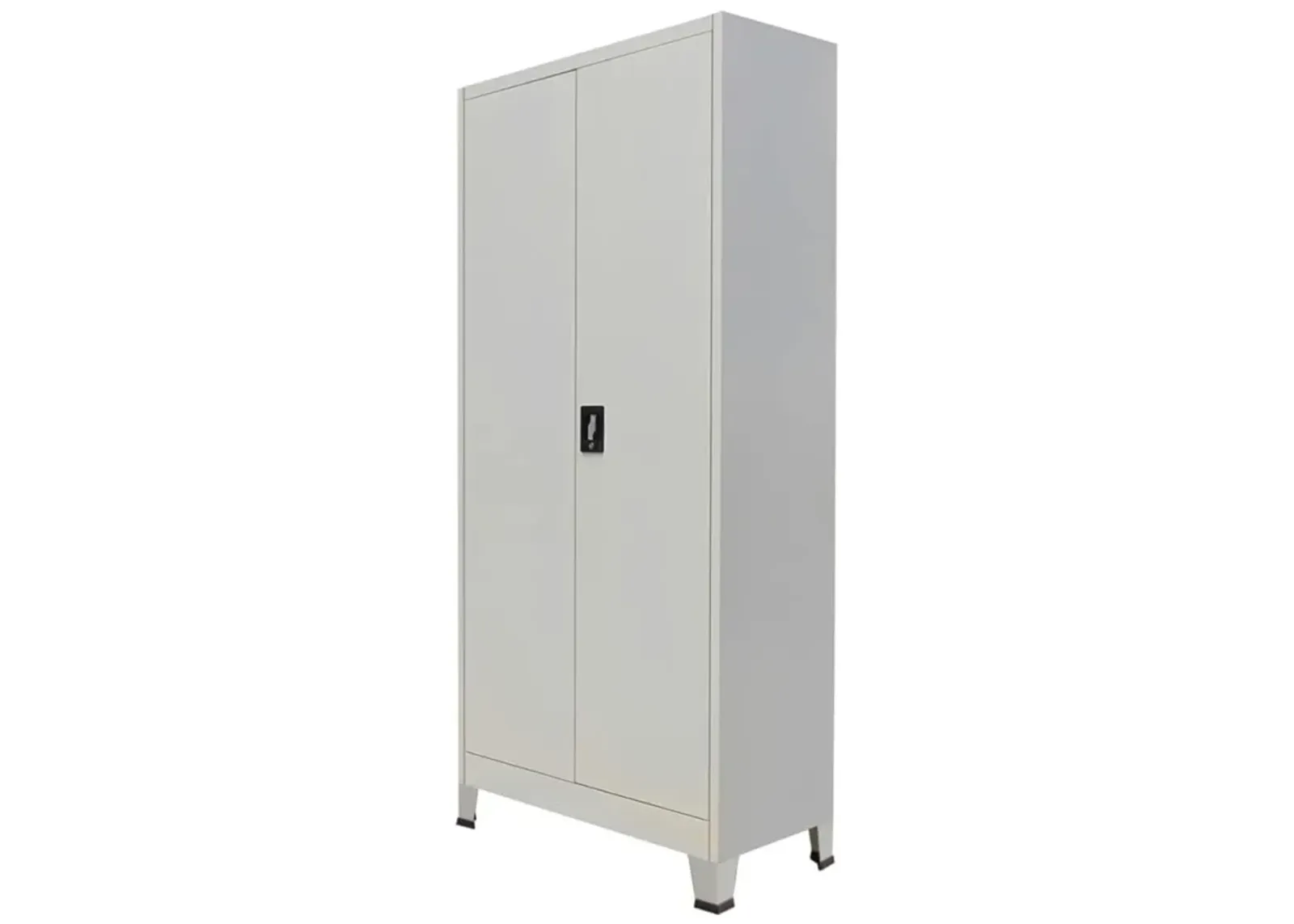 vidaXL Office Cabinet with 2 Doors Steel 35.4"x15.7"x70.9" Gray