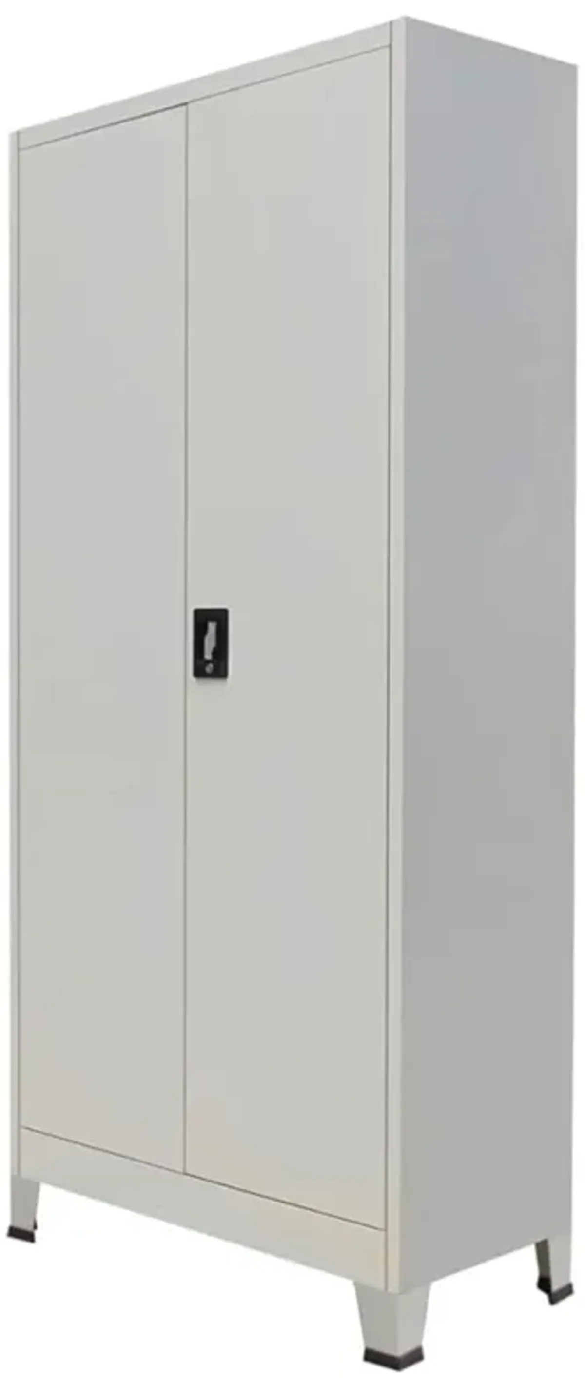 vidaXL Office Cabinet with 2 Doors Steel 35.4"x15.7"x70.9" Gray