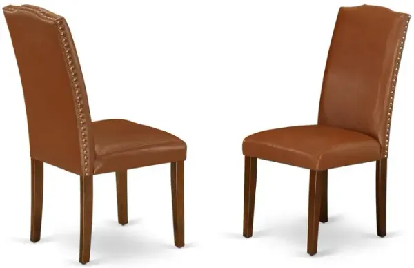 East West Furniture Dining Chair Mahogany, ENP3T66
