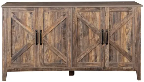 Merax Freestanding 4-Door Sideboard Storage Cabinet